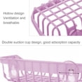 thumbnail image 4 of Wosthever Escurridor de plástico para cocina, ventosas dobles, escurridor de plástico, estante de cesta para fregadero, soporte de esponja Organizadores de utensilios de cocina Violeta, 4 of 6