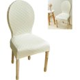 thumbnail image 1 of Dining Room Chair Slipcovers - Round Back Covers, Set of 4 Protectors (White), 1 of 1