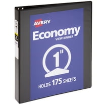 Avery Standard View Binder, 1" Round Rings, Black Binder (05710)
