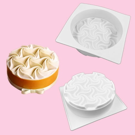 

Vnanda Dessert Mold Silicone Mousse Cake Mold Durable Round Pan for Chiffon Cake Sugar Rainbow Cake Bakery Dessert Store Wedding Cakes Festival Cakes Baking Tools