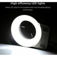 thumbnail image 3 of Adjustable LED Ring Light for Microscopes - White Black, 220V EU Plug, 3 of 5