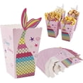thumbnail image 1 of Mermaid Popcorn Boxes Cardboard Popcorn Boxes Fishtail Popcorn Bag Party Candy Bags for Birthdays, Movie Night, Carnival 48 Pieces, 1 of 5