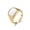 Gold, variant on PAURO Men Stainless Steel Signet Rings Shell Inlay Wedding Band Comfort Fit Silver Size 10