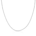 thumbnail image 2 of Floreo 14k White Gold 0.68mm or 0.8mm Double Extendable Diamond Cut Cable Chain Adjustable Necklace, 16" - 17" - 18" Inch, 2 of 4