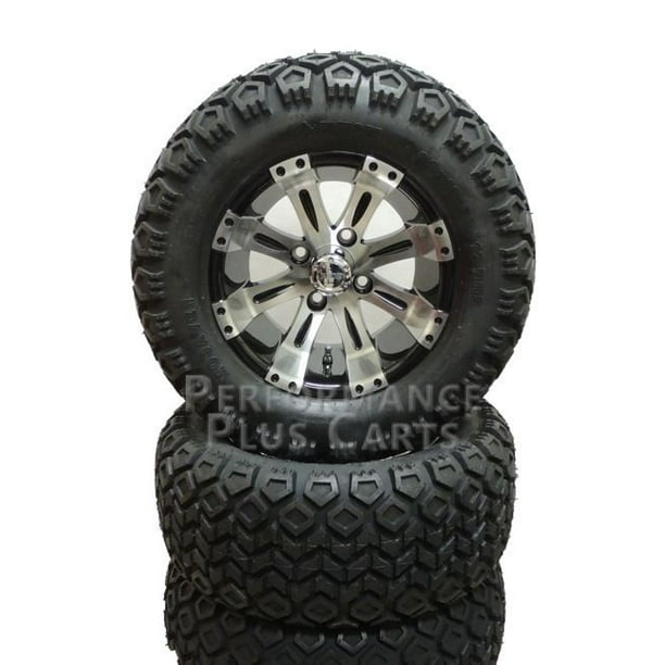 YAMAHA G14,G16,G19 6" LIFT KIT + Vegas 12X7 Black&Machined Golf Cart