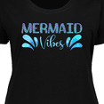 thumbnail image 4 of Inktastic Mermaid Vibes Text in Blues Women's Plus Size T-Shirt, 4 of 5