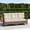 Beige, variant on NestNook Outdoor Wicker Sofa with Cushions, 3-Seat Patio Couch, All-Weather Rattan Outdoor Furniture for Backyard, Balcony, Porch & Garden Seating