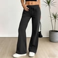 thumbnail image 2 of Drawstring Yoga Pants No Pockets For Women Workout Soft Stetchy Bell Bottom Flare Yoga Leggings, 2 of 6