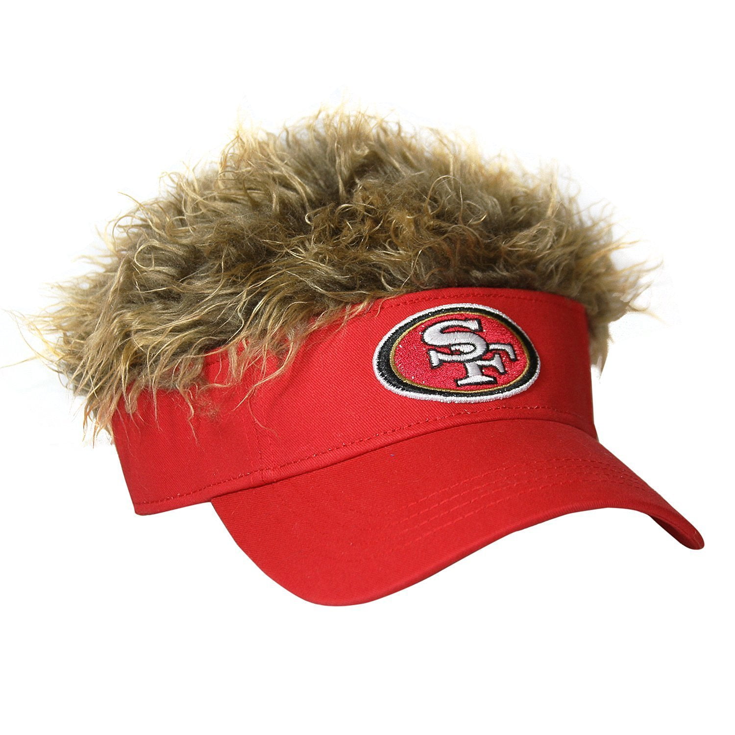 NFL Licensed San Fransisco 49ers Visor with Hair Flair Hat Cap