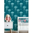 thumbnail image 3 of Coastal Peel and Stick Wallpaper Seamless Jellyfish Soft Blue White Contact Paper 23.6in x 9.8ft Wallpaper Removable Self Adhesive Wall Paper for Bedroom, 3 of 8