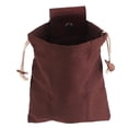 thumbnail image 1 of Foraging Bag - Leather Collapsible Pouch Bushcraft Belt Dump Bags - Brown, 1 of 9