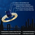 thumbnail image 2 of Gem Stone King 14K Two Tone Gold Blue Sapphire and Lab Grown Diamond Engagement Ring for Women | 3.33 Cttw | Octagon 9X7MM | Gemstone September Birthstone | Size 8, 2 of 6