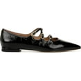 thumbnail image 5 of Sam Edelman Cass Black Leather Mary Jane Pointed Toe Fashion Flats Shoes (Black Leather, 7.5), 5 of 6