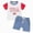 R415-White, variant on NOLDARES Little Boy 4th of July Outfit Short Sleeve Round Neck T-Shirt Elastic Waist Shorts American Flag Embroidery 2Pcs Summer(White,0-6 M)