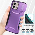 thumbnail image 2 of Rugged Case for Motorola Moto G Stylus 5G 2023 with Slide Camera Cover & Drop Protection Purple, 2 of 6