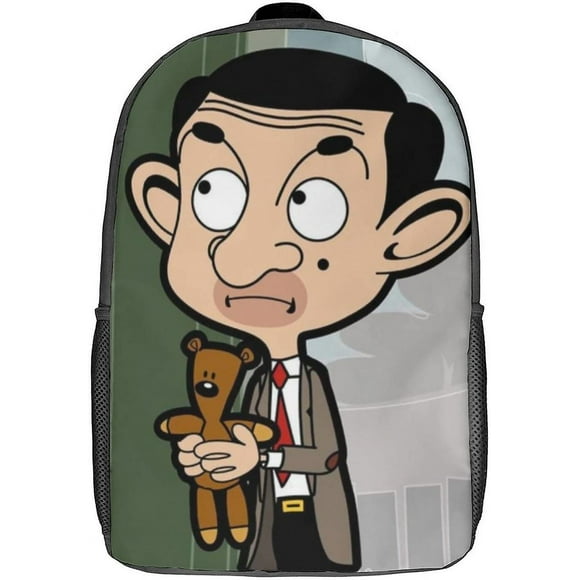 GENBAK Children'S Backpack Mr Bean School Rucksack 3D Anime Characters School Bag Kids School Backpack School Bags Fashion Backpack With Pocket Book B
