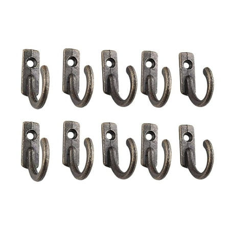 

Guibest Towel Hooks Coat Hooks Retro Wall Hooks Pack of 10 Small Hook Single Hook Single Hole Hook