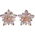 thumbnail image 1 of Pendientes de Botón Yuxing con Forma de Copo de Nieve y Diamantes de Imitación para Mujer, 1 of 5