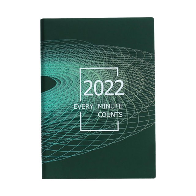 Planificador Calendario 2022 Planificador Portátil Agenda Escritorio Diarios Bloc de Notas Comercial, Verde