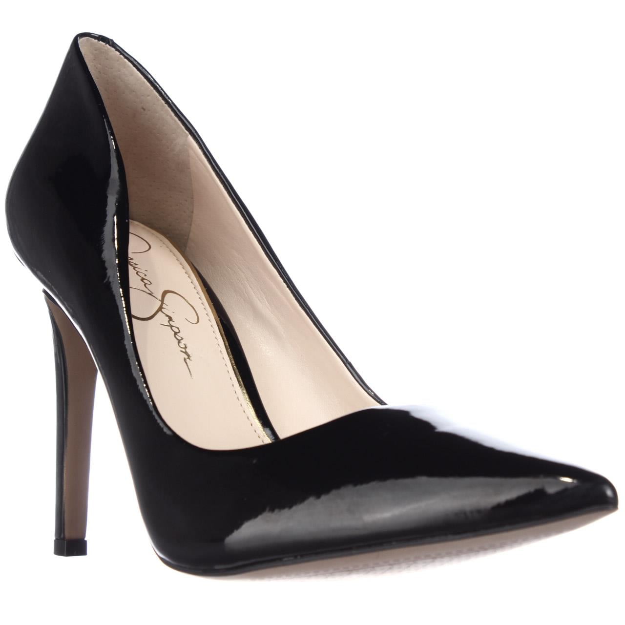 jessica simpson black heels with straps