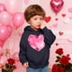 thumbnail image 4 of Sudadera con capucha y estampado de corazón de San Valentín, sudadera de manga larga para niños y niñas, chaqueta para niñas de talla mediana y grande., 4 of 7