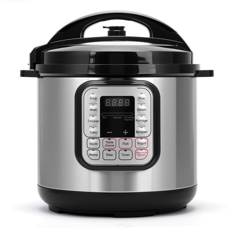 5.5 Quart Electric Pressure Cooker, 16-in-1 Multi-Functional Slow Cooker, Rice Cooker, Saute Pan, Soup Pot, Egg Cooker, Warmer, Preset Cooking, Stainless Steel