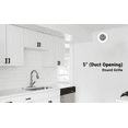 thumbnail image 2 of Achtek 5" Duct opening Solid Cast Aluminum Round Grille ( 6-1/2" Round Overall) | Powder Coated WHITE - Without Holes For Floor, 2 of 11