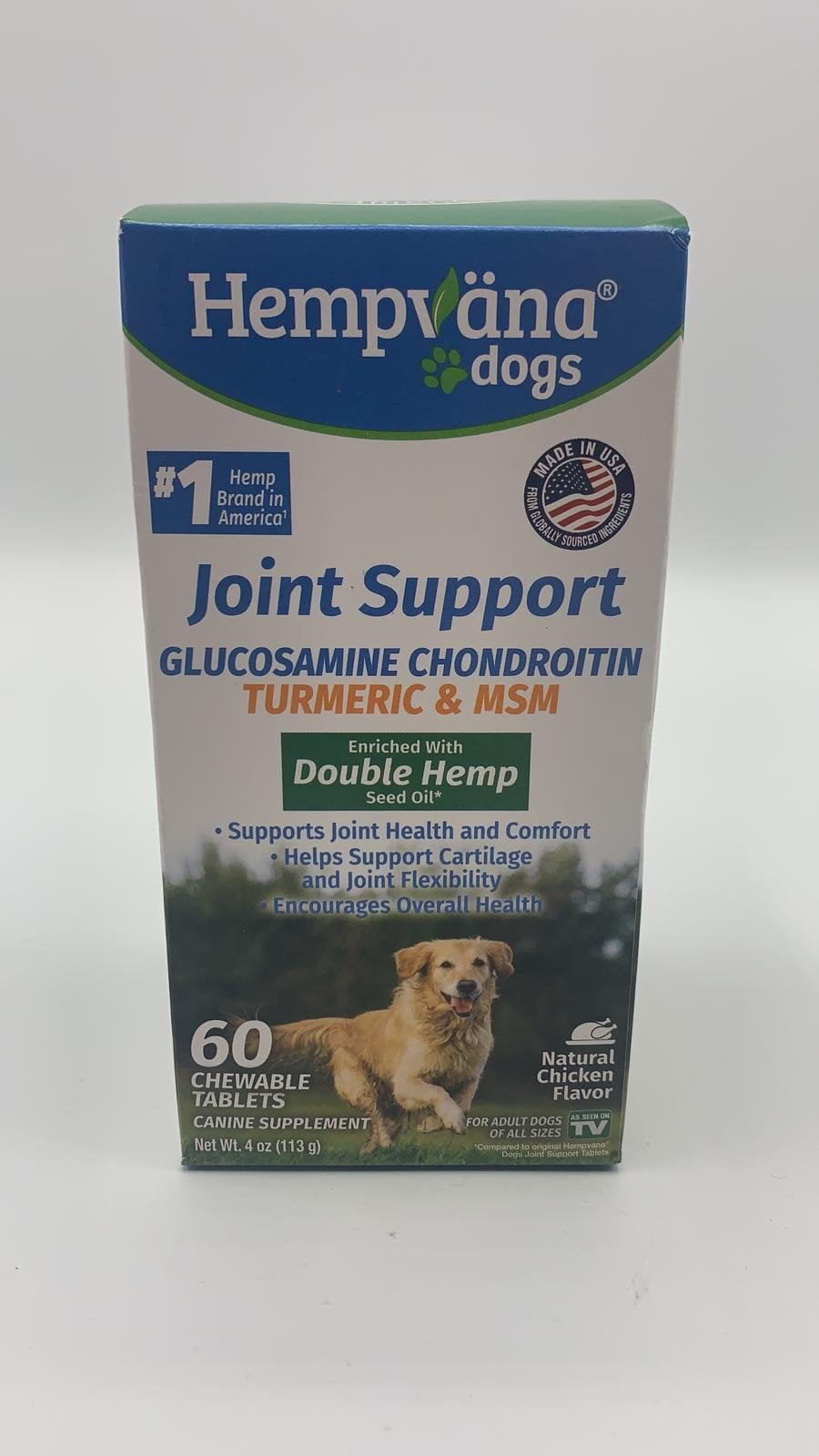 Hempvana Joint Support, Glucosamine & Chondroitin Turmeric & MSM, 60
