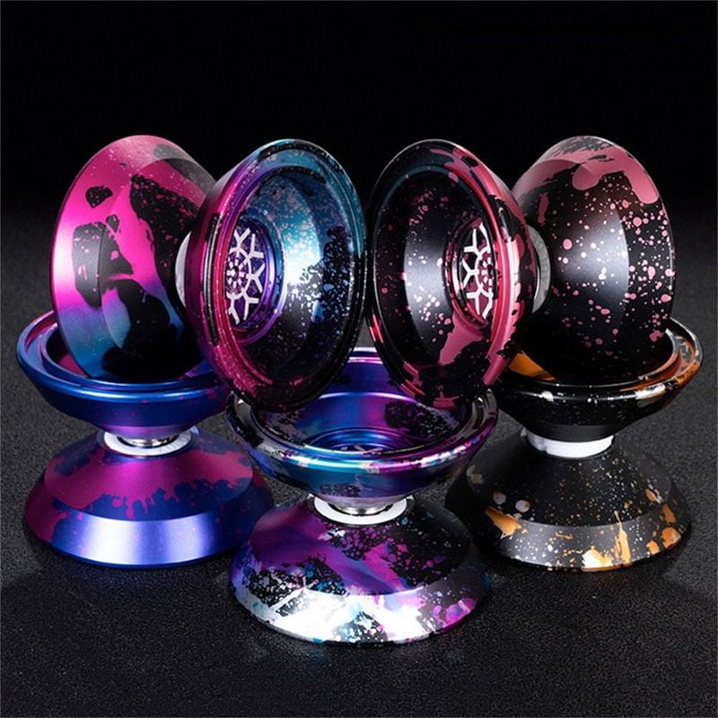 Fashion 10 Ball Bearing Metal Yoyo High Speed Unresponsive Yo Yo Toys Spinning String Alloy Aluminum Yoyo Ball Gift