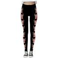 thumbnail image 4 of Fiaer Christmas Womens Legging Slim Fit Funny Graphic Yoga Pants High Waist Stretch Lifting Tummy Control Trousers Black S, 4 of 5