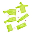 thumbnail image 4 of Only Moment Green Rain Ponchos Raincoats Children's Rain Ponchos Polyester Lightweight Rain Jacket Hooded Windbreaker with Pockets for Outdoor XL, 4 of 5