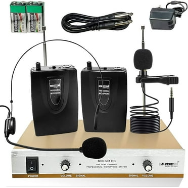 Dual Wireless Handheld Microphone System - Cordless UHF Mic Set with Receiver for Karaoke, DJ Performances, Singing & Live Events