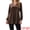 Coffee, variant on Women's Velvet Top V Neck Long Sleeves Loose Blouse XL Black