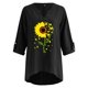 thumbnail image 4 of Camiseta suelta estampada a la moda para mujer Blusa de manga larga con cuello en V Tops casuales Pompotops FGAJ3855, 4 of 5