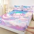thumbnail image 4 of Erosebridal Kawaii Axolotl Bed Sheets,Watercolor Ocean Animal King Sheets For Girls Boys 4pcs, 4 of 6