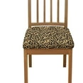 thumbnail image 4 of Leopard Print Square Chair Cushion Cover for Dining Office Stain Resistant Chair Seat Slipcover Home Chair Accessories Stylish Upholstered Chair Seat Covers, 4 of 5