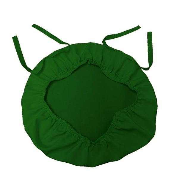 Funda de cojín para silla LA, lino, poliéster, popelina, verde, x4