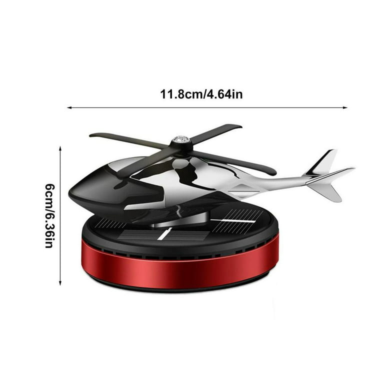 Aviation Car Air Freshener  Solar Power Rotating Helicopter Auto