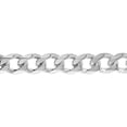 thumbnail image 3 of Sterling Silver 8mm Curb Cuban Link Chain Necklace for Men and Women Beveled Edges Nickel Free Italy 28 inch, 3 of 4