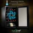 thumbnail image 3 of NutriChef 24 Large Freestanding Bottle Compressor Wine Cooler Refrigerator Cooling System, (Black), 3 of 7