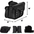 thumbnail image 2 of Dream Apparel Motorcycle Saddle Bags Leather Motorcycle Luggage Bag Waterproof Universal, 2 of 6