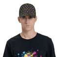 thumbnail image 4 of Lsque Casquette de Baseball Motif Patte Colorée Chapeau Profil Bas pour Camionneur Chapeau de Papa de Golf Ajustable Classique Original Non Structuré Casquette Simple Hommes Femmes, 4 of 6
