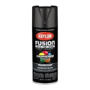 Krylon Fusion All-In-One Hammered, Black, 12 oz