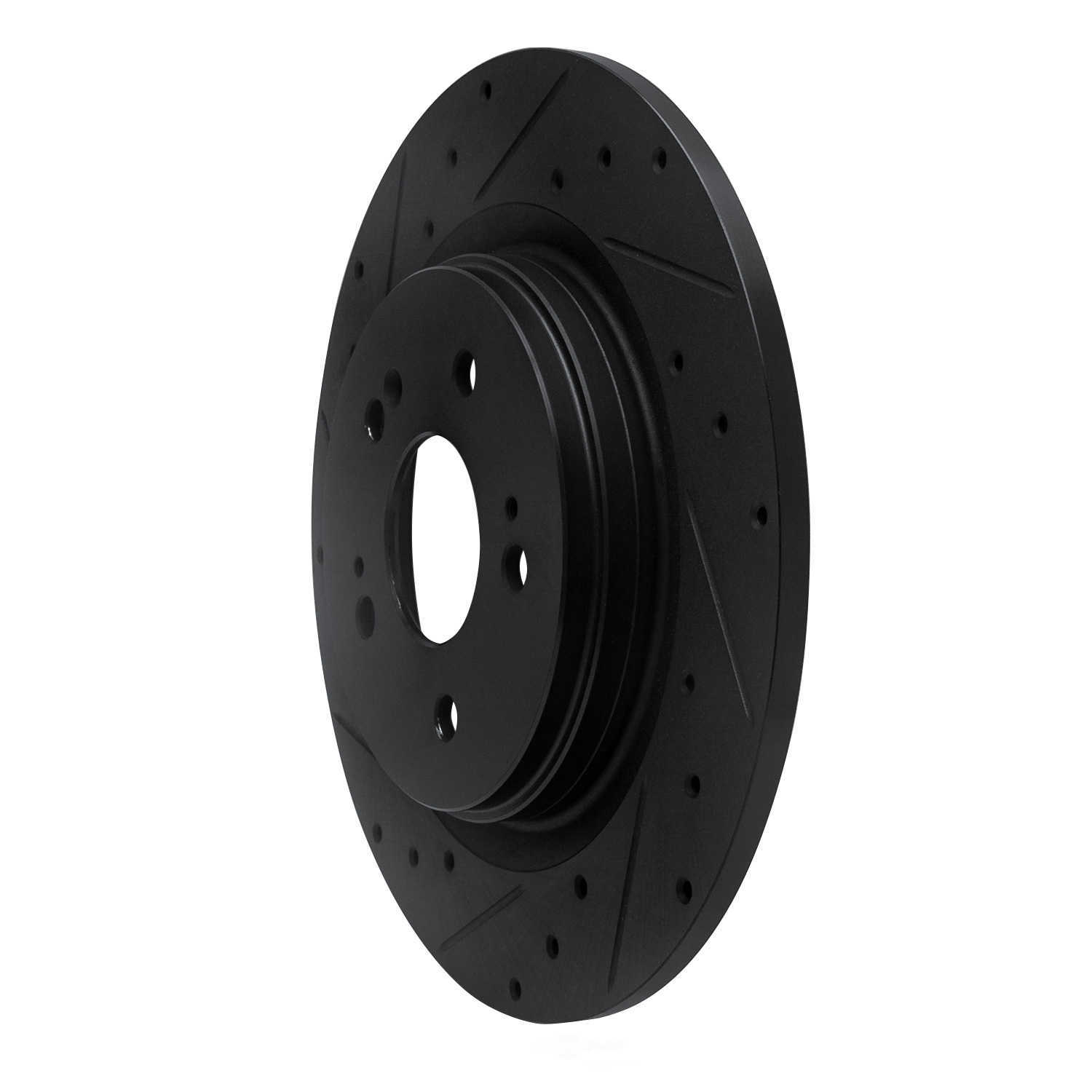Dynamic Friction Company 633-59066L DFC Brake Rotor - Drilled And Slotted - Black