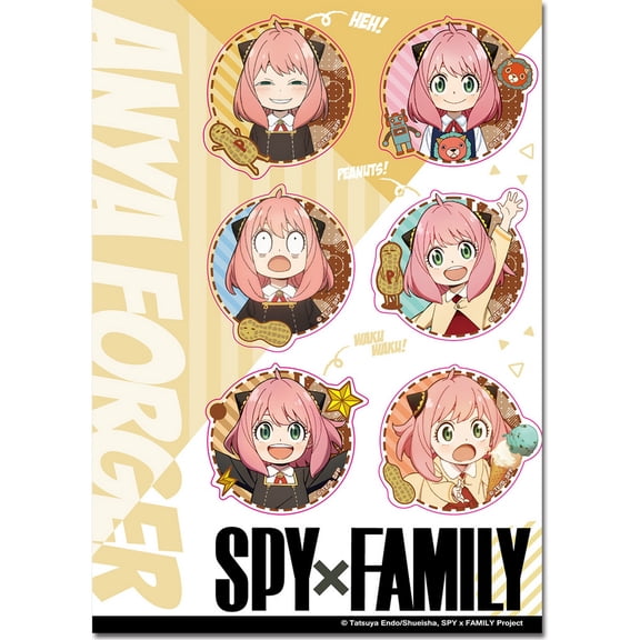 Sticker - Spy X Family - Anya Forger With Icon Sticker Set