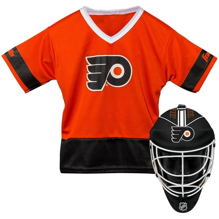 Franklin Sports Philadelphia Flyers Kids Hockey Costume Set - Youth Jersey Goalie  Mask - Halloween Fan Outfit - NHL Official Licensed Product 