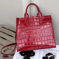 thumbnail image 3 of Genuine Cowhide Leather Women Tote Bag,Crocodile Embossed Crossbody Shoulder Purse, Purse for Work, 3 of 8