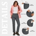 thumbnail image 4 of TACVASEN Women's Fleece Lined Hiking Ski Pants Waterproof Insulated Softshell Pants Outdoor Insulated Warm Pants Dark Grey M, 4 of 6