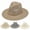 Beige, variant on 1Pc Foldable Wide Brim Straw Panama Fedora Hat UPF50 Sun Block Headwear For Men Beach Camping Travel Daily Outdoor Caps Assorted Popular Hues