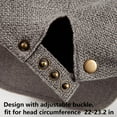 thumbnail image 6 of Classic Solid Flat Cap Newsboy Hats for Men Cabbie Driving Scally Adjustable, 6 of 7